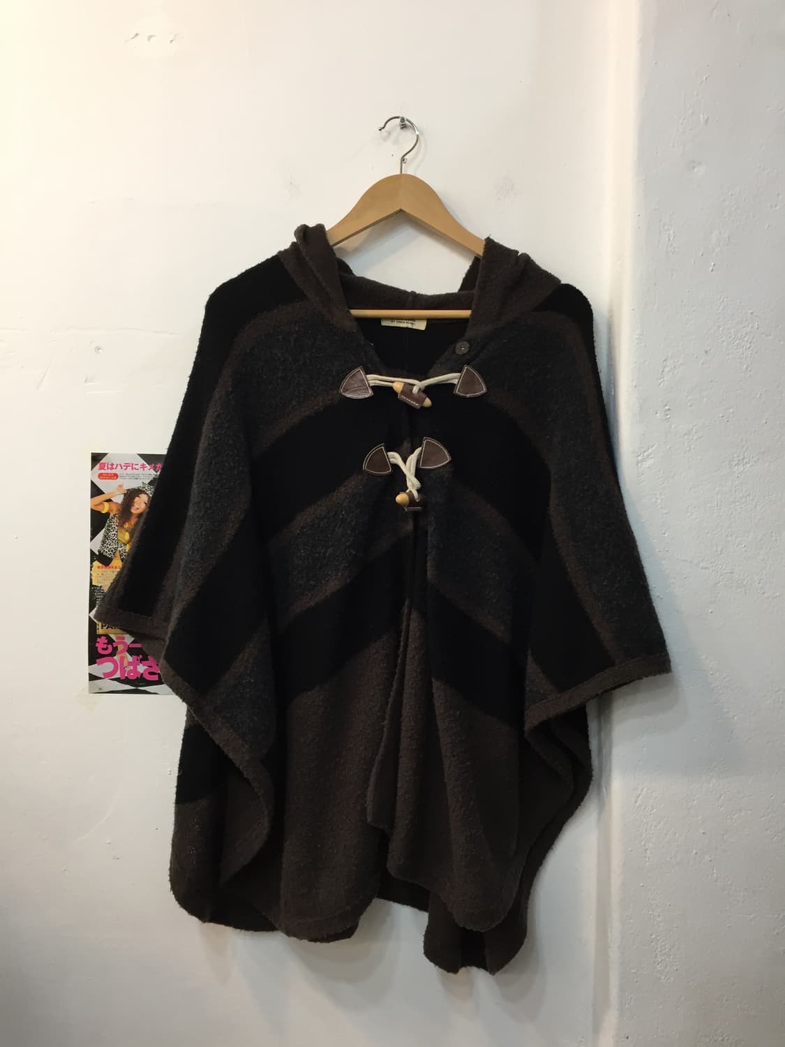 빈티지 토글 판초 후드케이프 상품이미지2