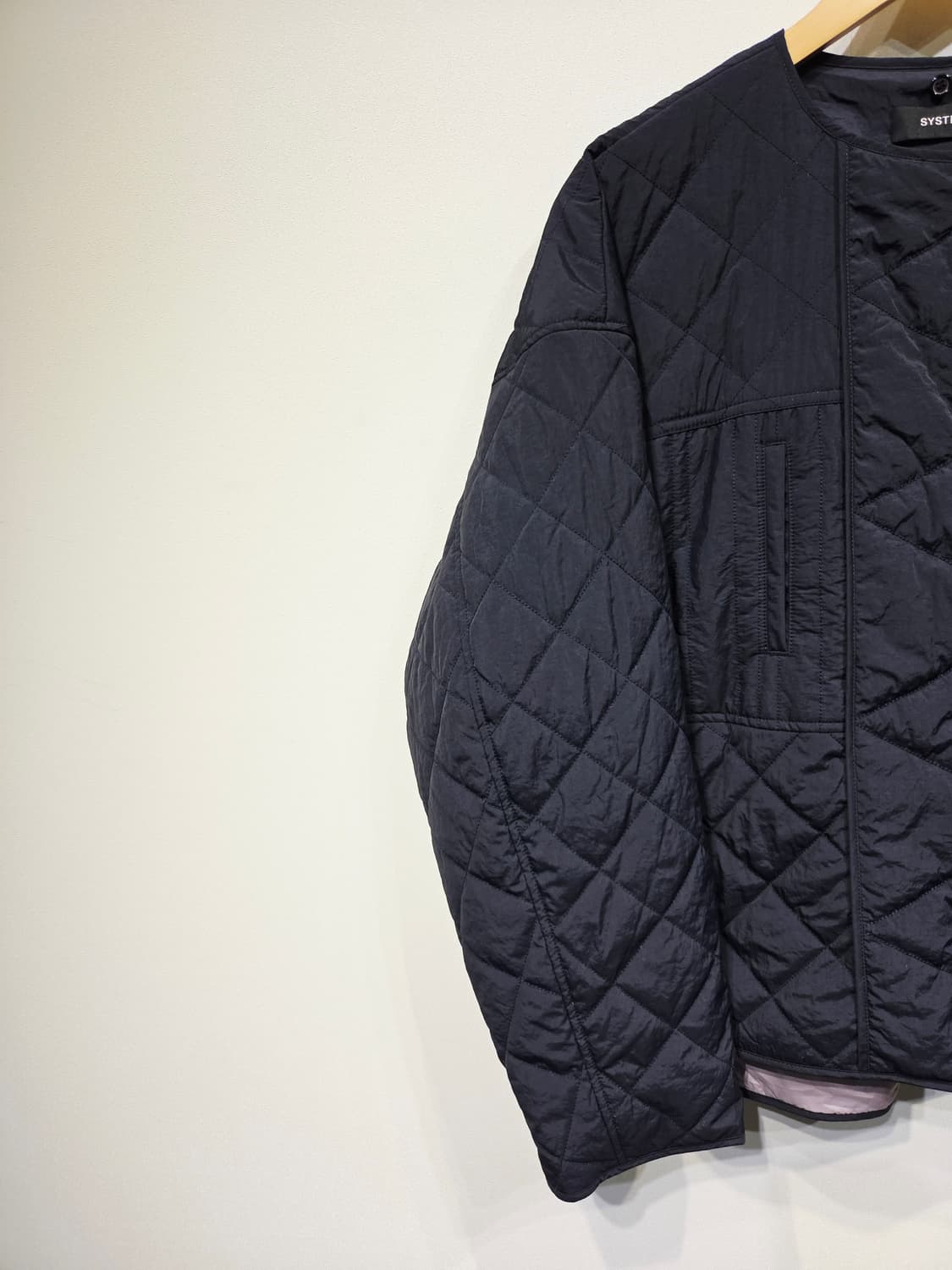 SYSTEM 시스템 노카라 퀼팅 패딩 자켓 상품이미지3