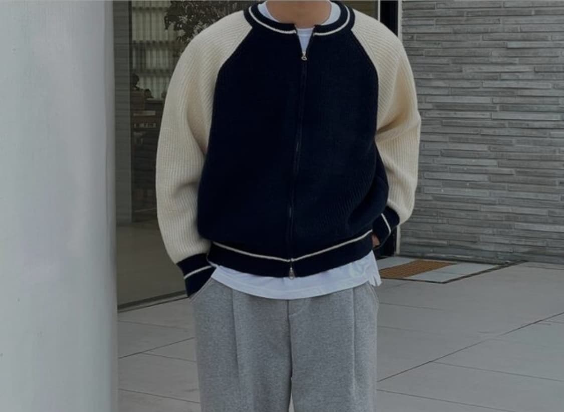 모디파이디 레글런 니트집업 L _ 남성 상품이미지1