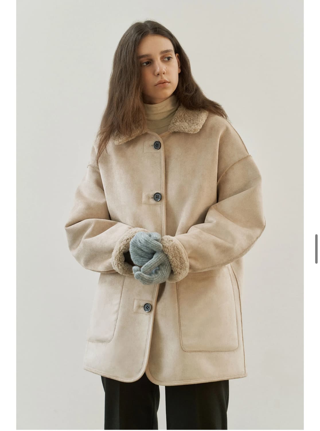 앤니즈 리버시블 시어링 자켓 베이지 m 상품이미지3