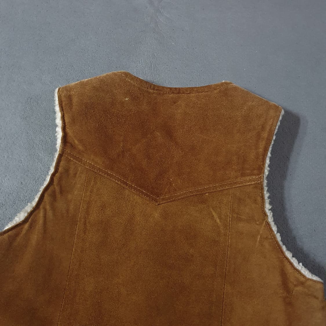 70s Marla 아메리칸 웨스턴 스웨이드 셰르파 랜쳐 베스트 38 S 상품이미지3