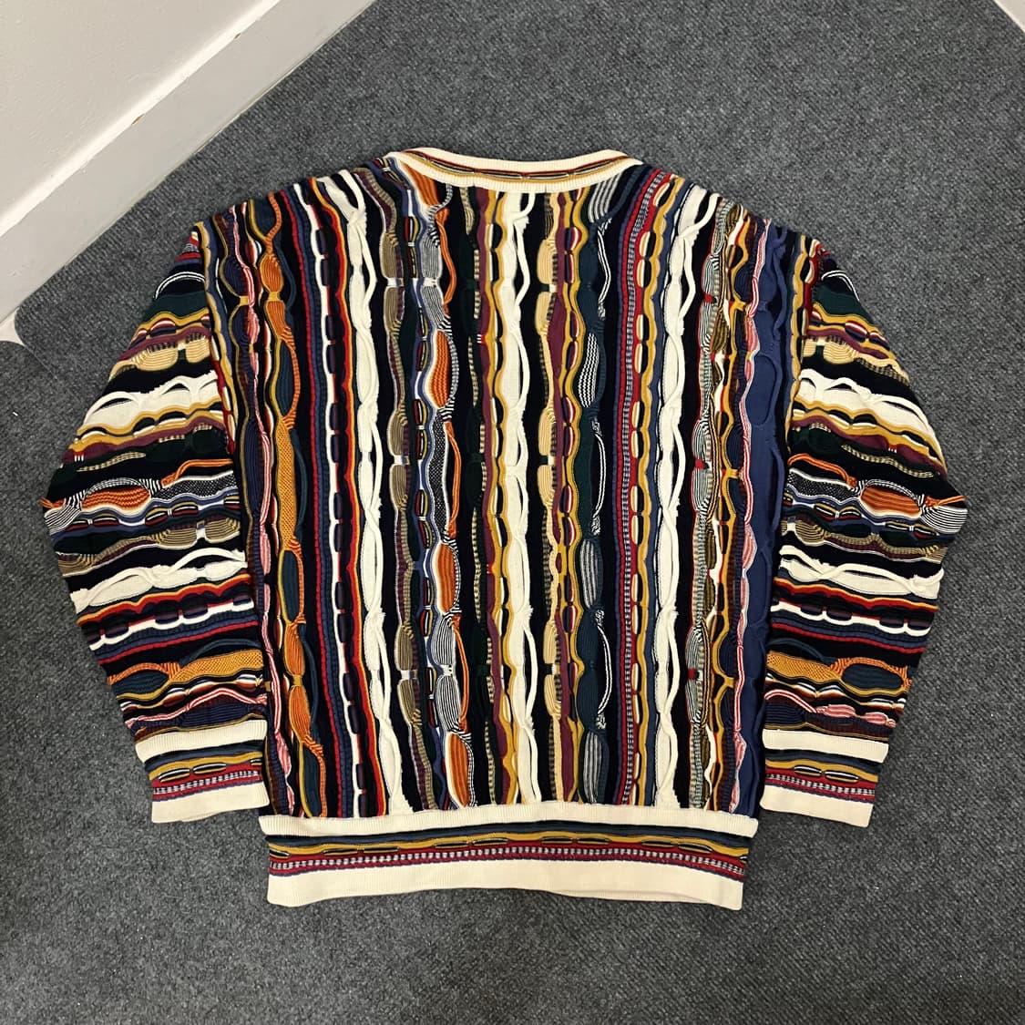 N126 lagache 빈티지 꽈배기 케이블 니트 가디건 쿠지st 상품이미지2