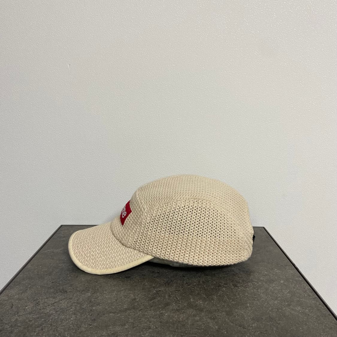 슈프림 캠프캡 모자 스트링 내츄럴 레드 박스로고 상품이미지2