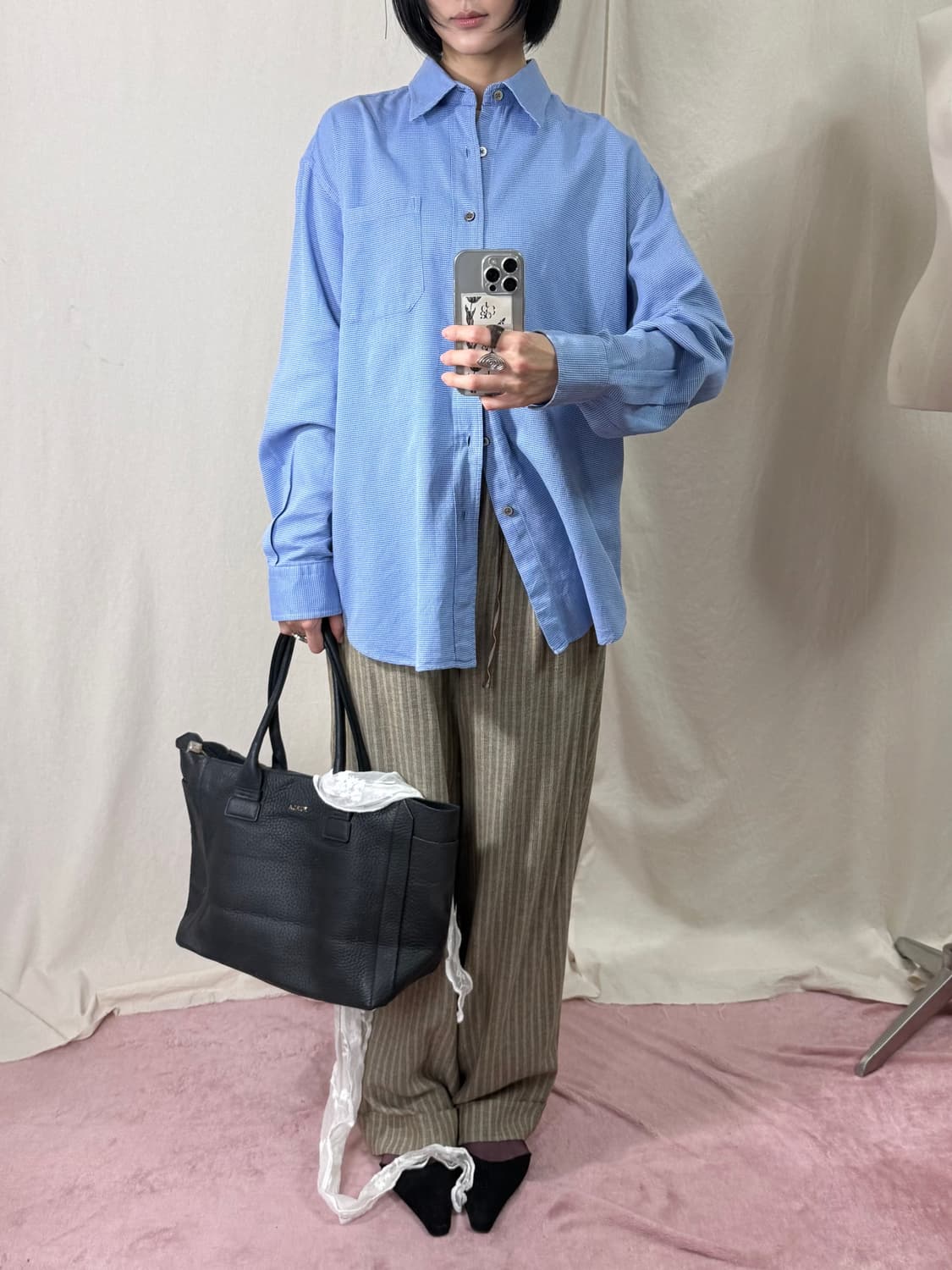 Paul Smith 오버핏 셔츠 (Made in Japan/ Frabri 상품이미지3