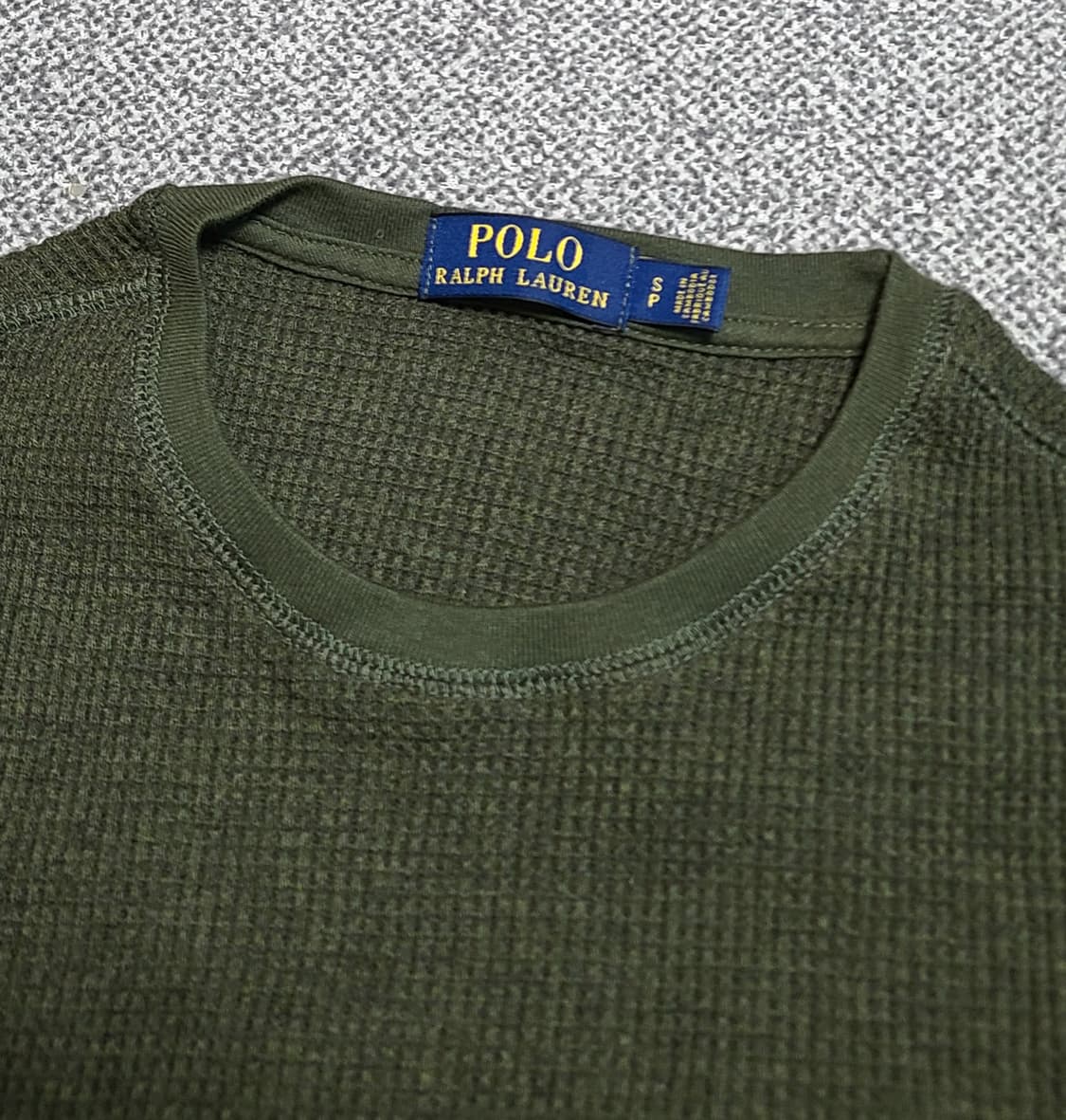 폴로 랄프로렌 와플 긴팔 티셔츠  올리브 S  80 상품이미지6