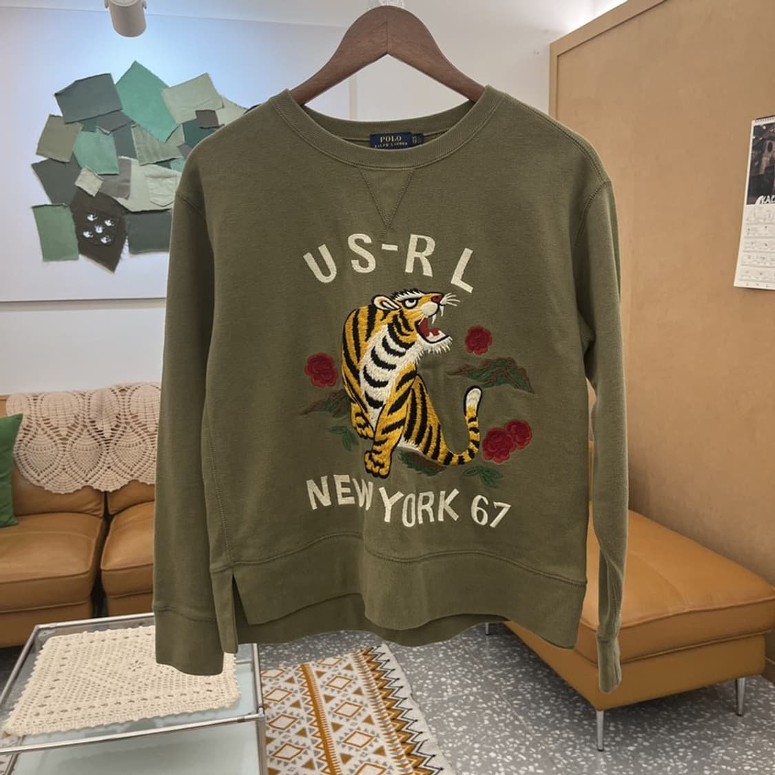 폴로 랄프로렌 올드스쿨 펑크 타이거 자수 맨투맨 XS C10536 상품이미지3