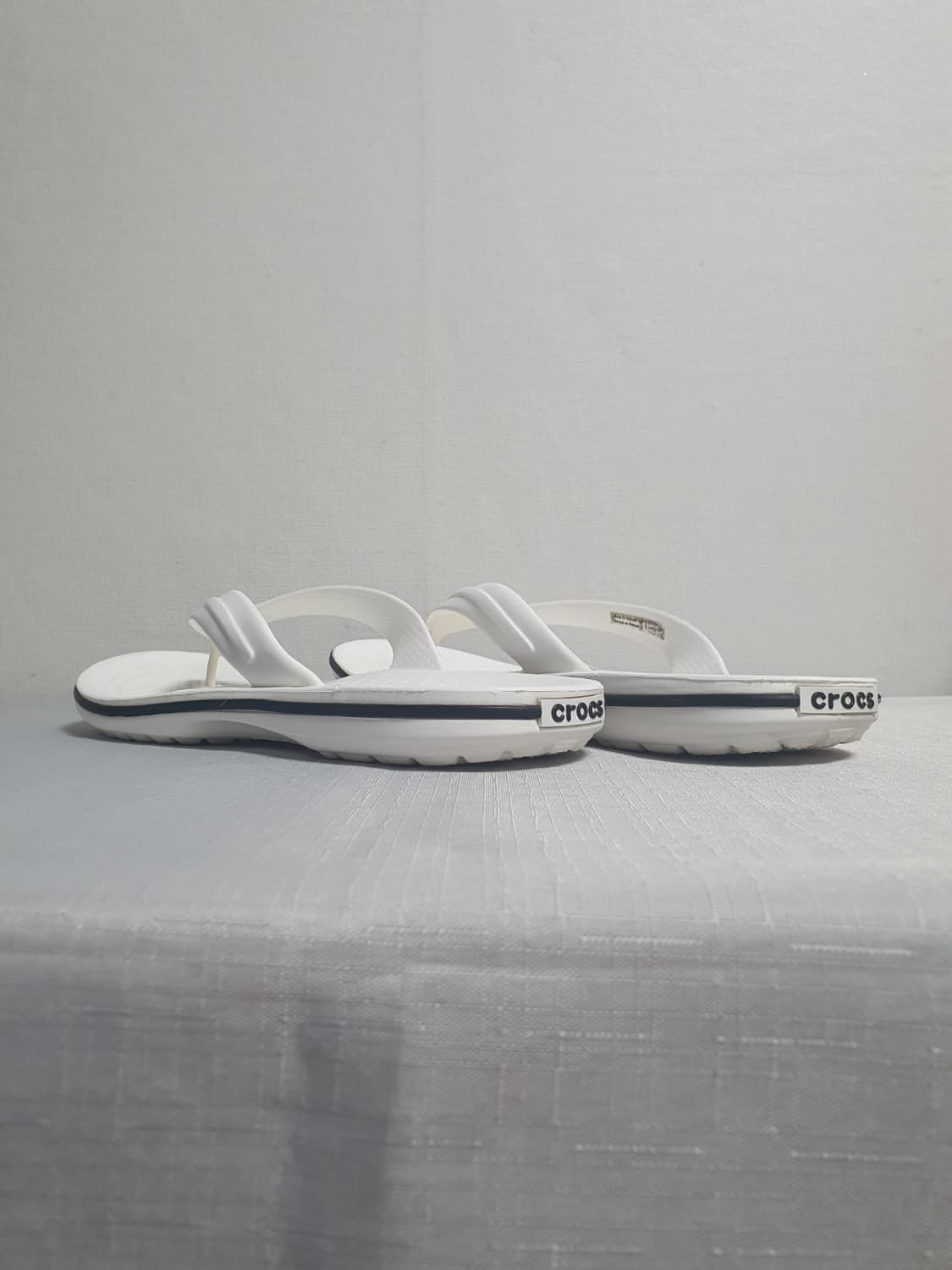 택포가 250mm 크록스 쪼리 화이트 플립플랍 슬리퍼 상품이미지3