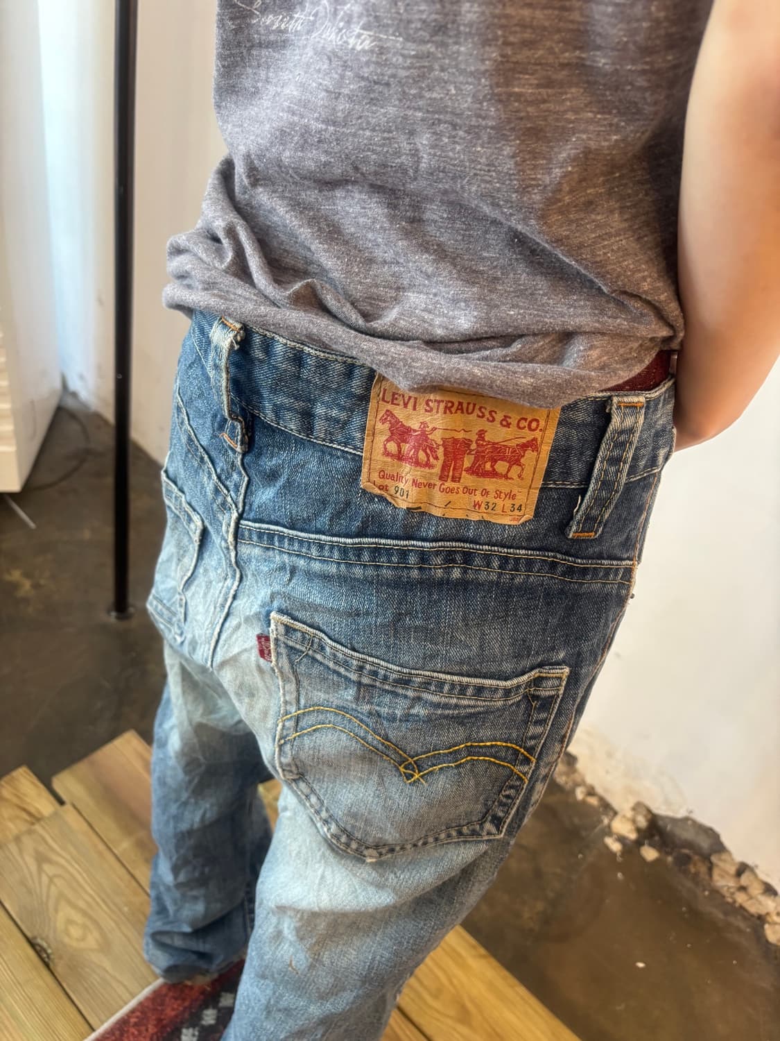 Levi’s 901 빈티지 데님 팬츠 헤비 페이딩 워시 상품이미지5