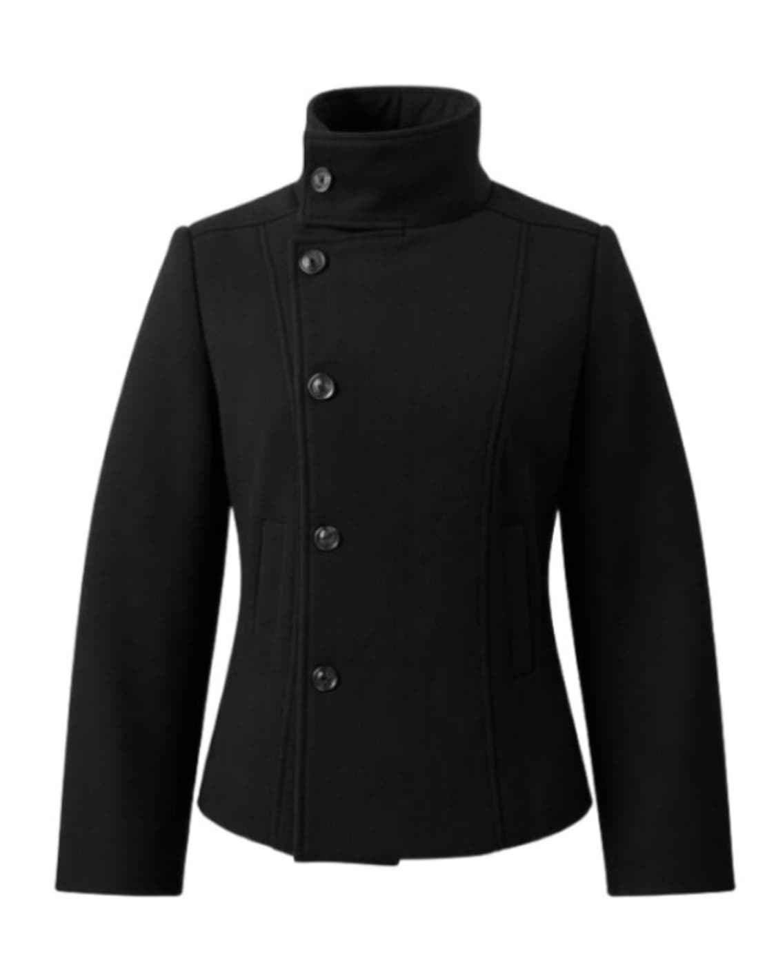 하이넥 모직 숏코트 (black) 상품이미지1