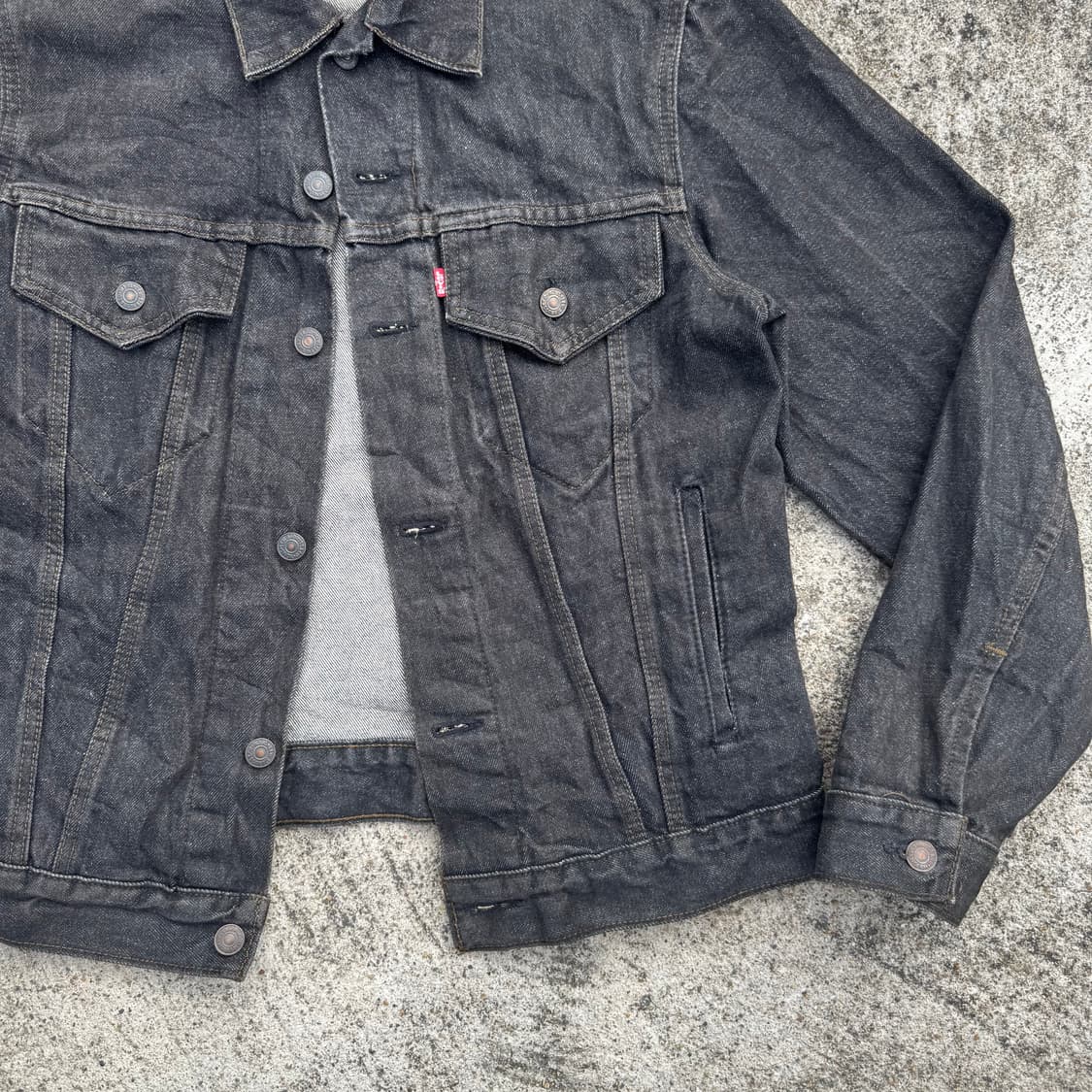 [M-L] 80s 리바이스 3세대 블랙 트러커 데님 자켓 상품이미지4