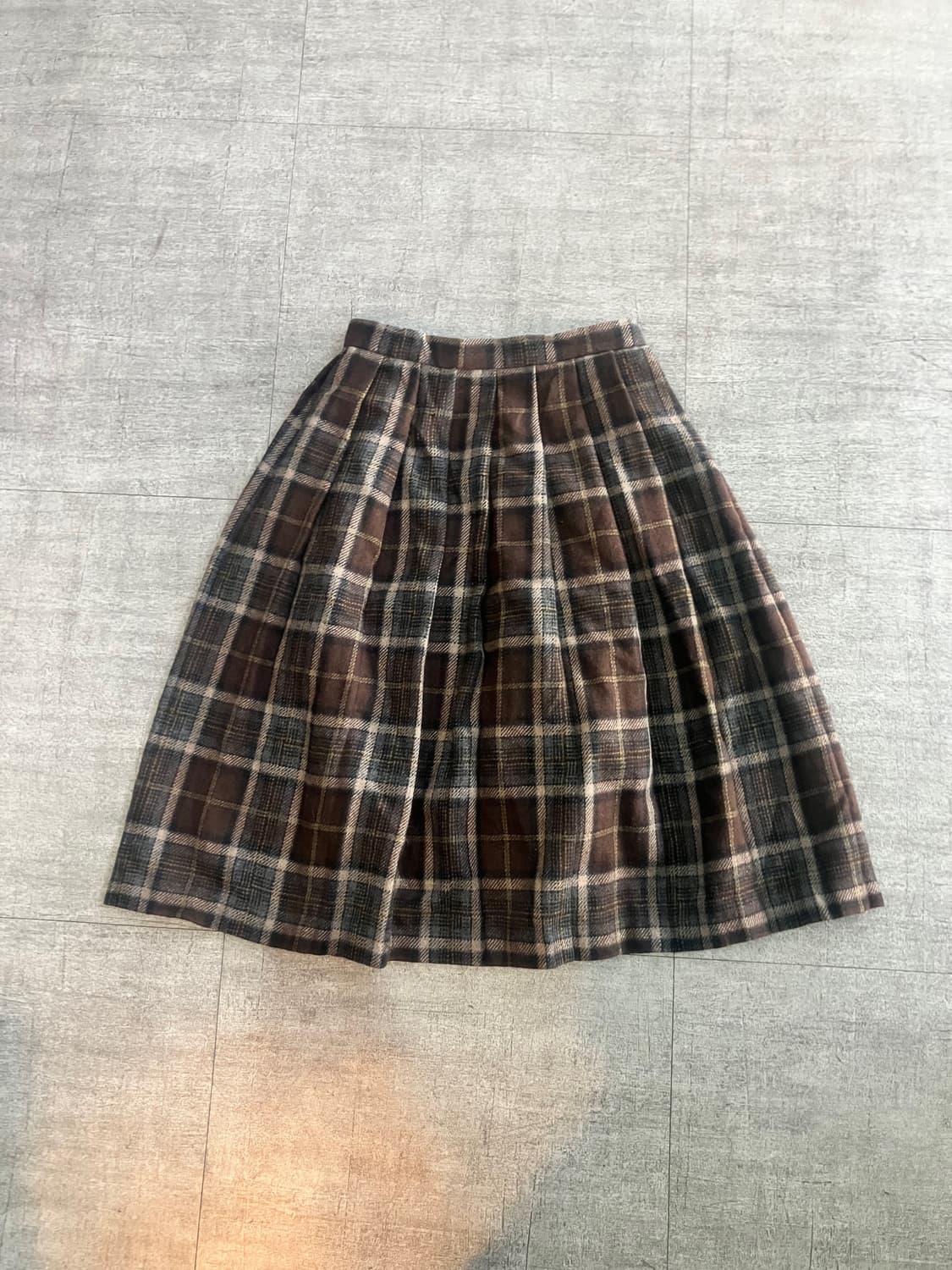 일본빈티지 Fanciful 하구미모리걸 할메카지 울 미디스커트 상품이미지1