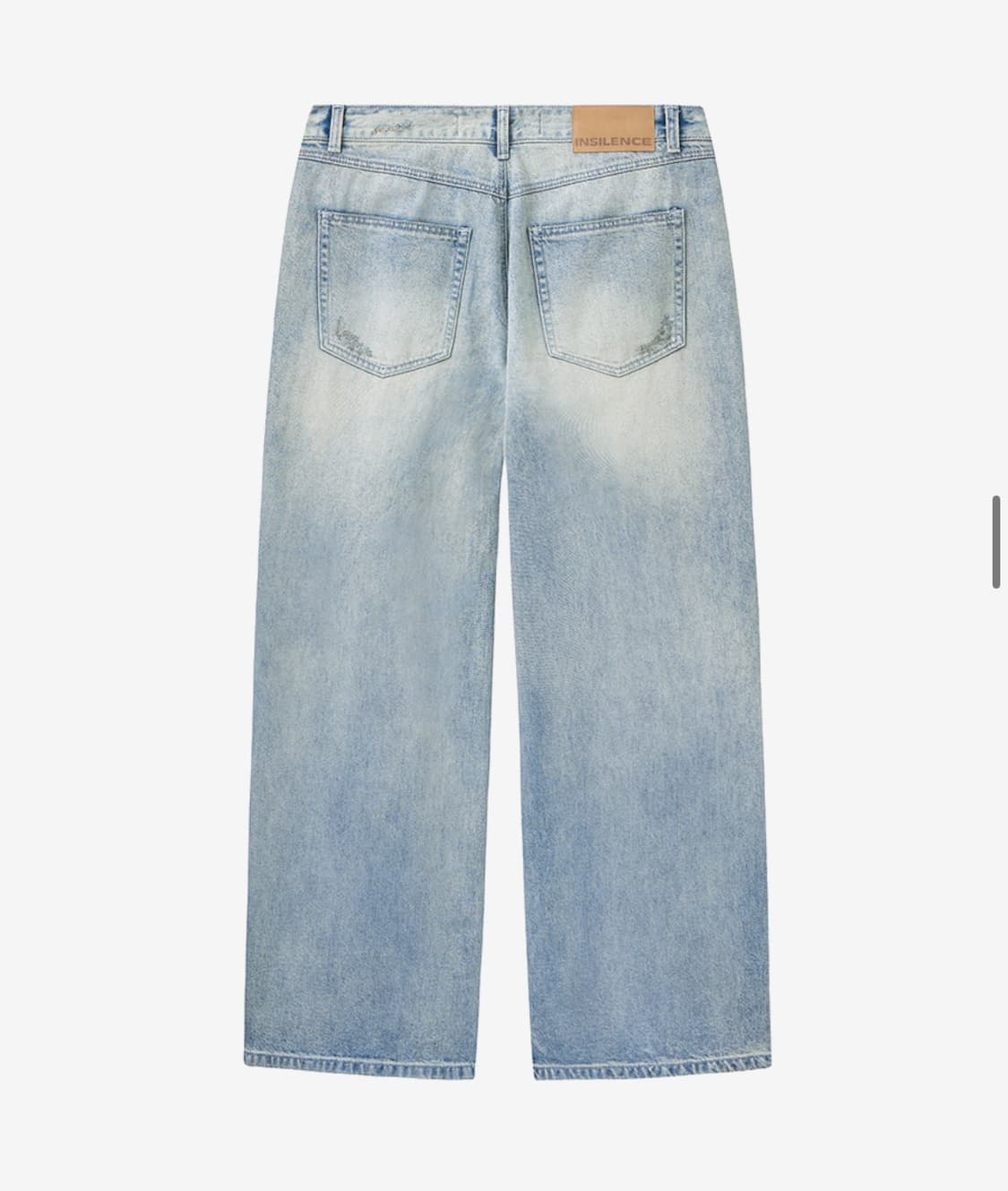 (M) 인사일런스 로우 웨이스트 와이드 데님 팬츠 라이트 블루 상품이미지3