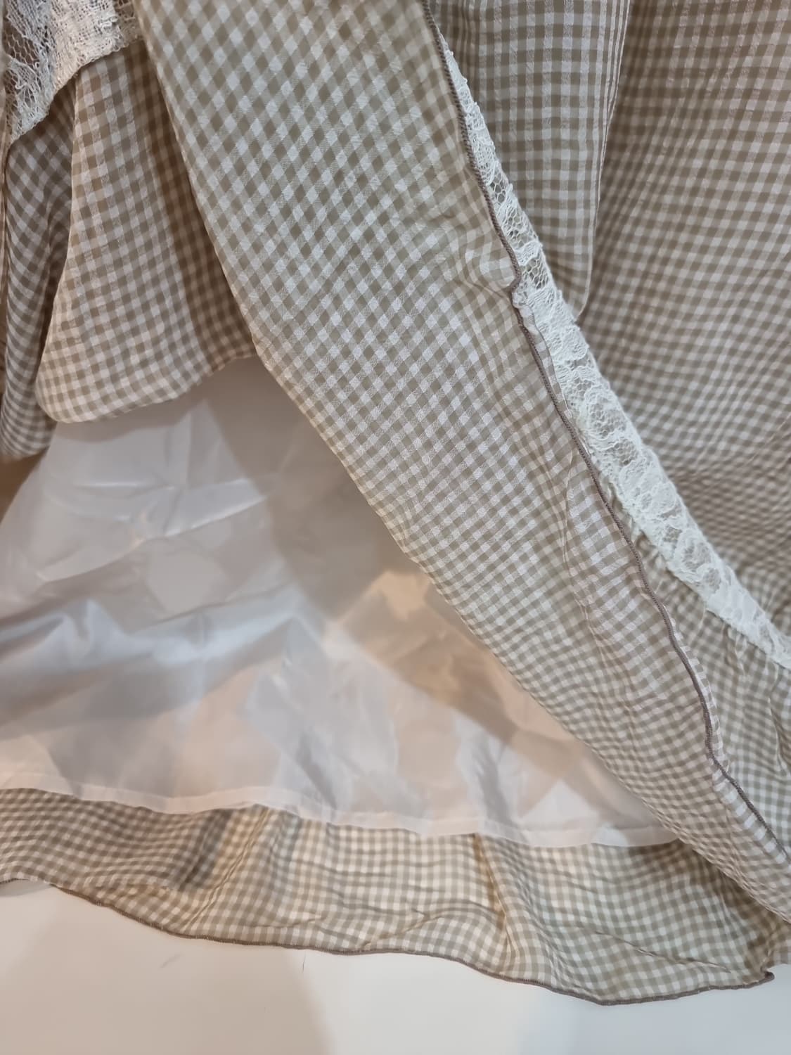 axes femme 베이지 체크 리본 코르셋 원피스 상품이미지6