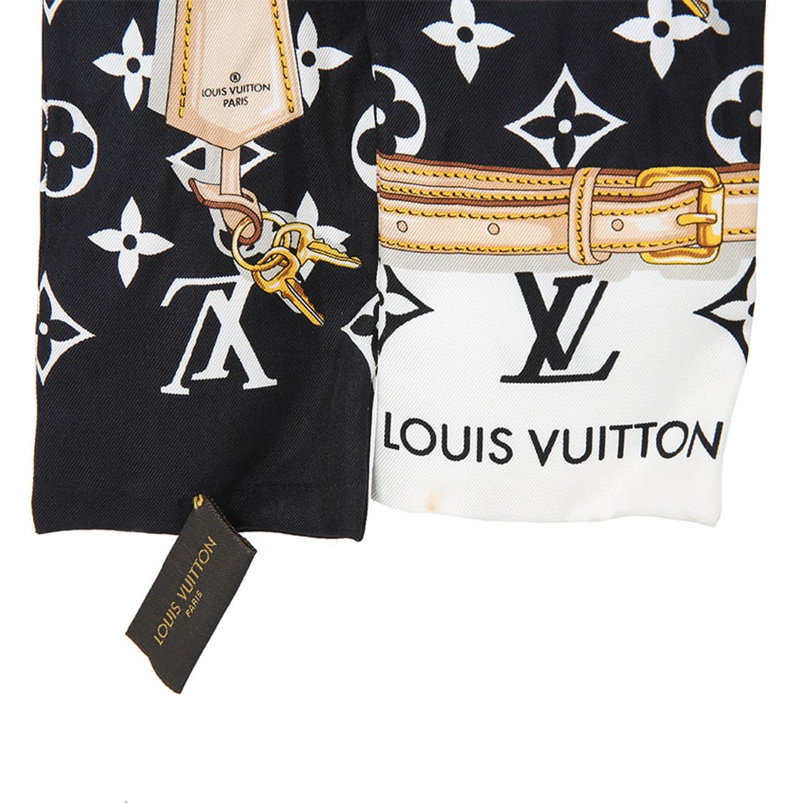 루이비통 컨피덴셜 방도 블랙 화이트 반다나 미니스카프 M78656 상품이미지2