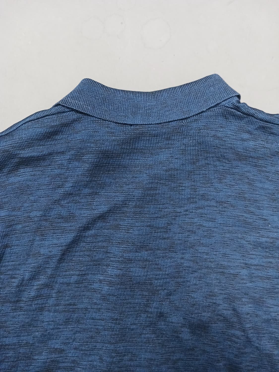 [L] 빈티지 블루 멜란지 긴팔 폴로 니트 상품이미지7