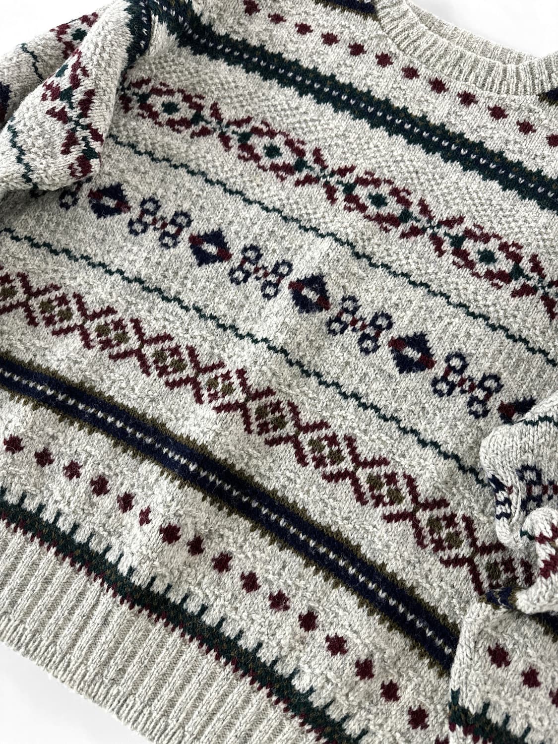 80~90s 빈티지 엘엘빈 usa 페어 아일 울 스웨터 상품이미지6