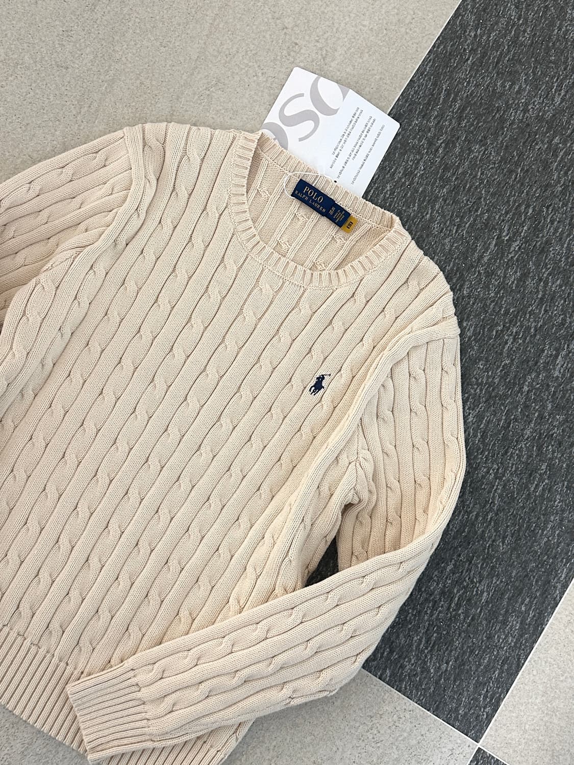 폴로 랄프로렌 라이트베이지 케이블 니트  상품이미지7