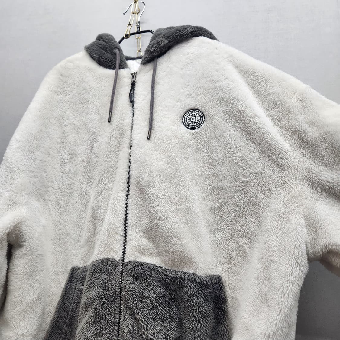 코드그라피 후리스 투워이 퀄팅 안감 후드집업 L(3XL) 상품이미지3