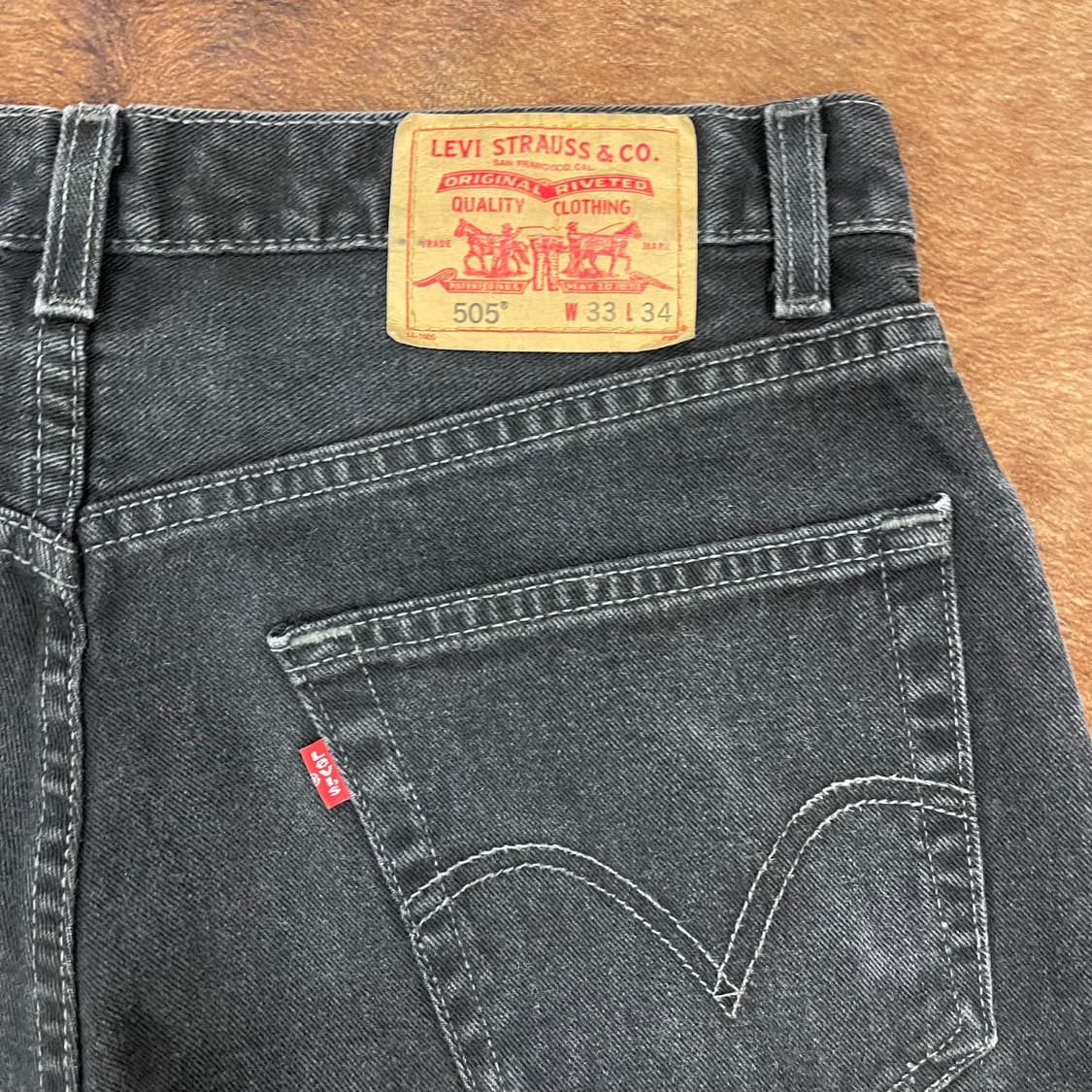 00's Levi's 505 블랙 w33l34 상품이미지10