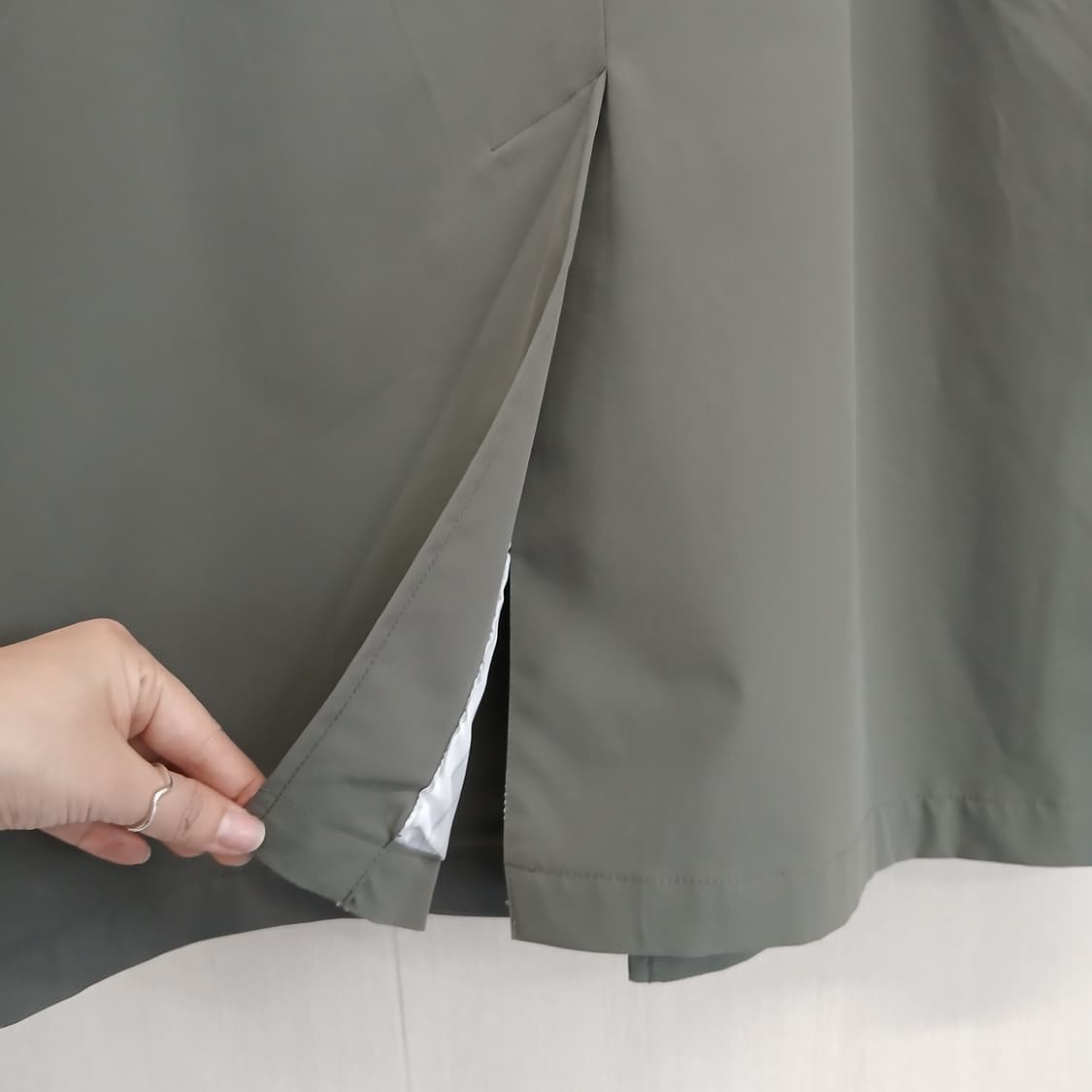 카이아크만 라운드 칼라 오버핏 코트 카키 상품이미지3