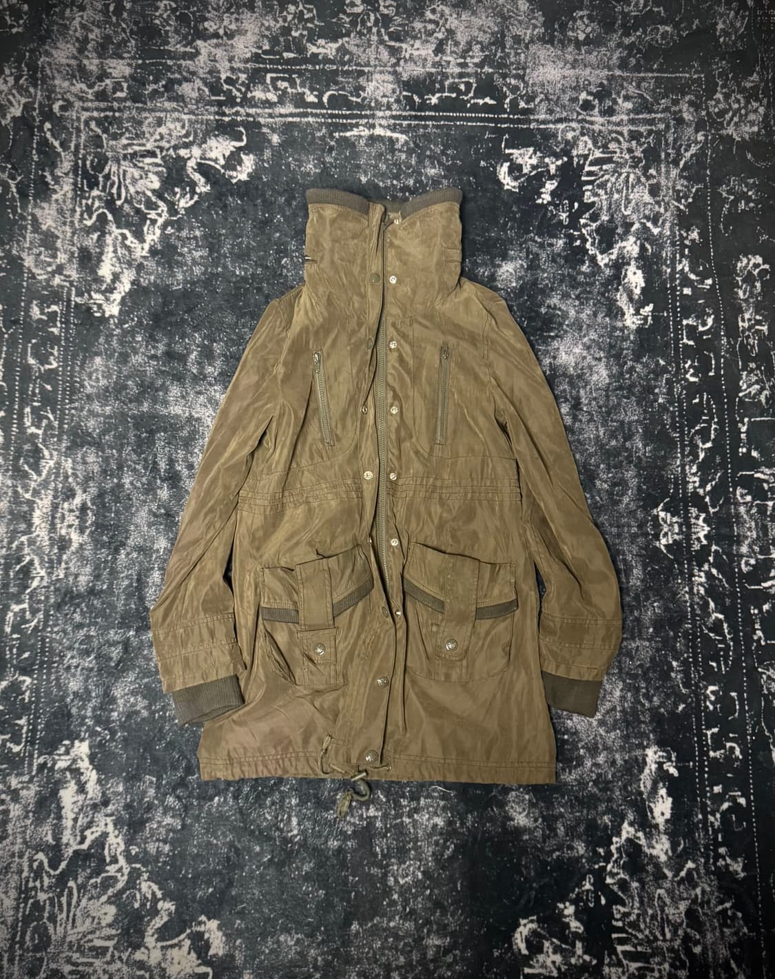 00s Style Dark Brown High-Neck Jacket 상품이미지2