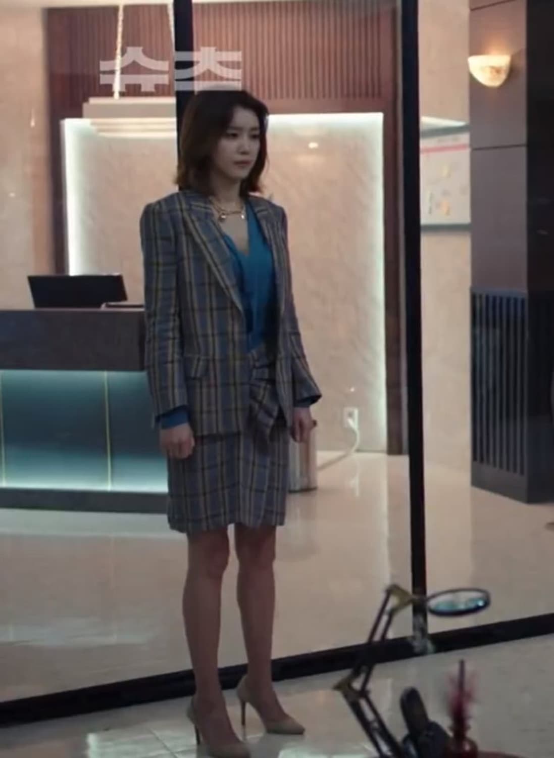 이자벨마랑 린넨 러플 타탄체크 스커트 36 상품이미지6