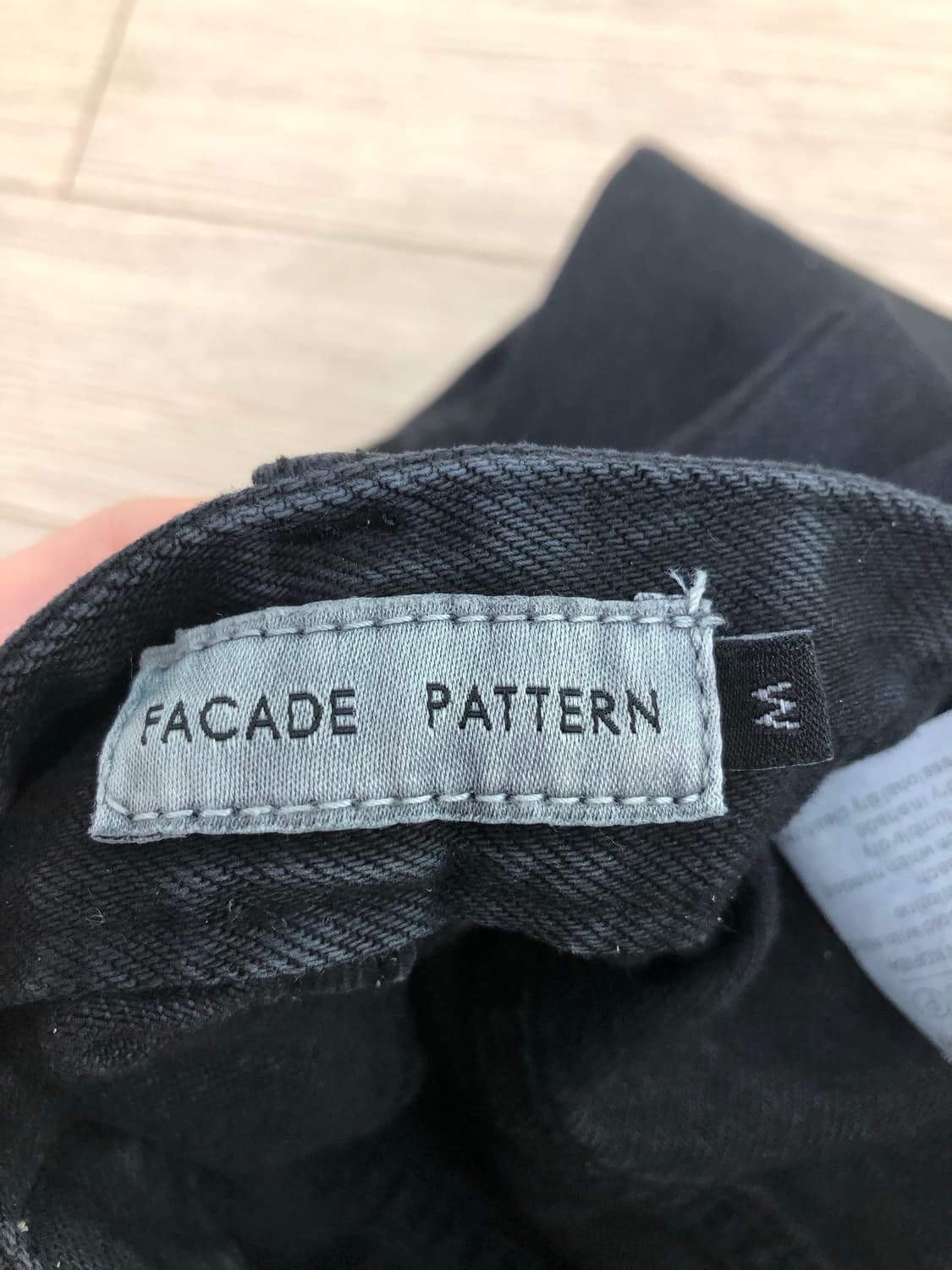 새상품 M 파사드패턴 클래식데님 빈티지블랙 상품이미지6