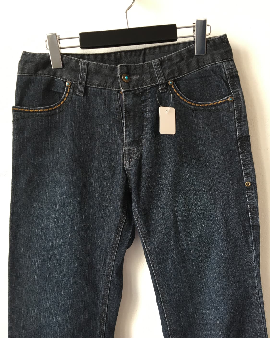 Back pocket ethnic point denim pants 상품이미지5
