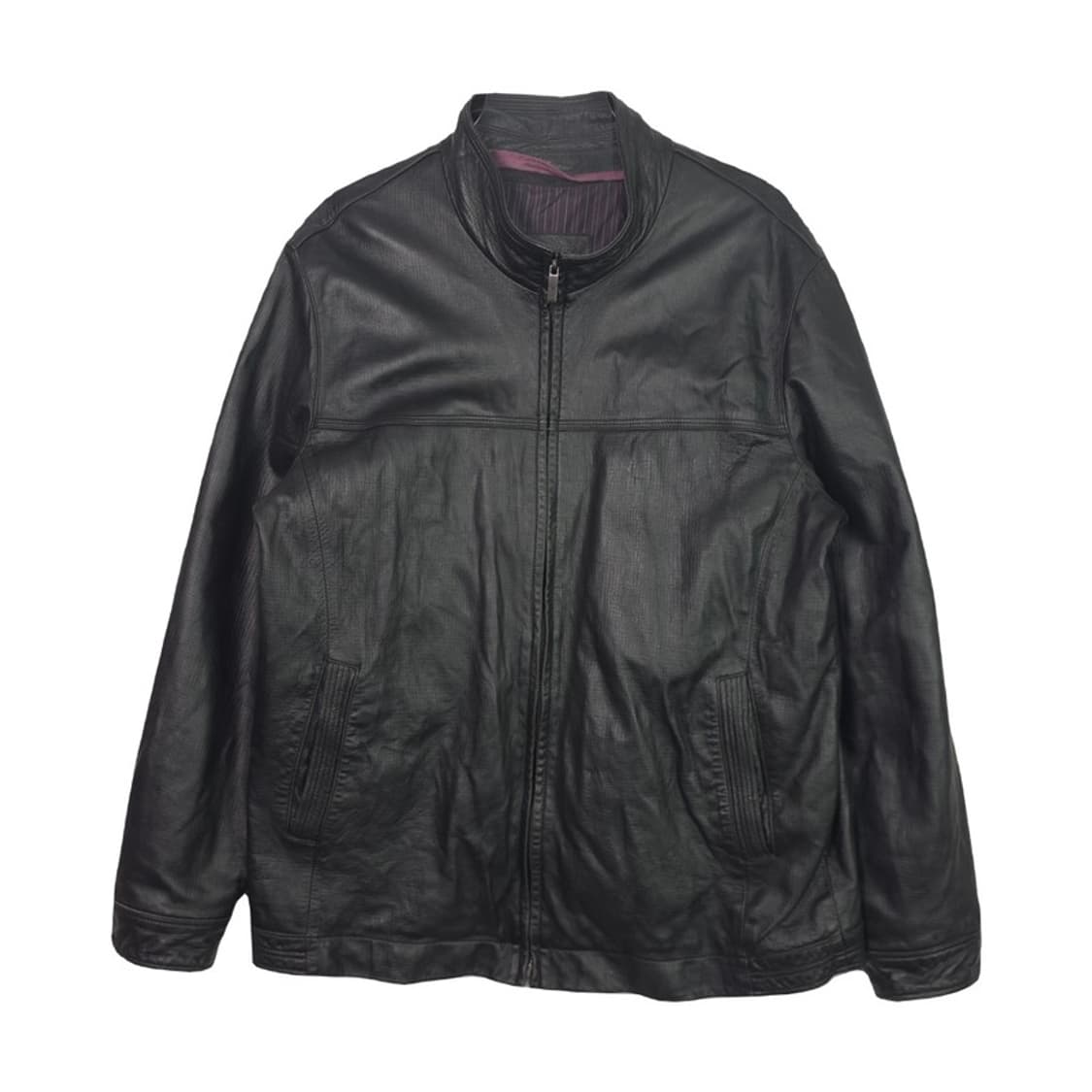 INDIAN 리얼 양가죽 블랙 빈티지 블루종 자켓 XL 상품이미지1