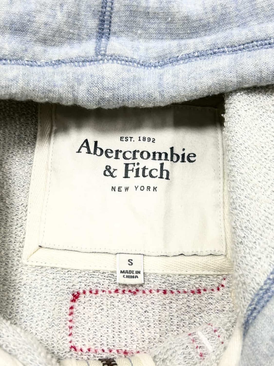 아베크롬비 뮤트하늘 백로고 투웨이 후드집업 상품이미지8