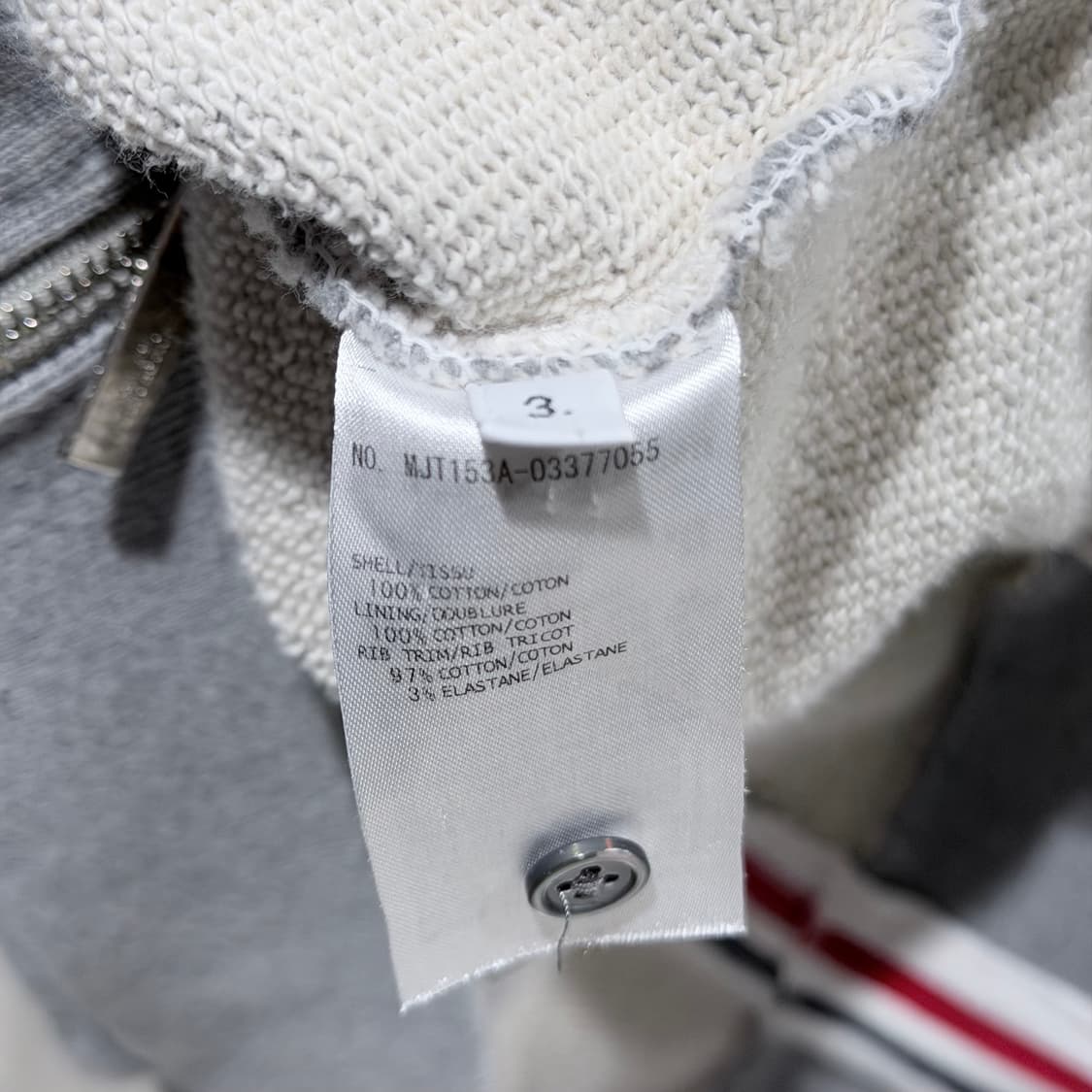 (A+/3) / 톰브라운 클래식 루프백 센터 백 스트라이프 집업 후드집업 상품이미지7