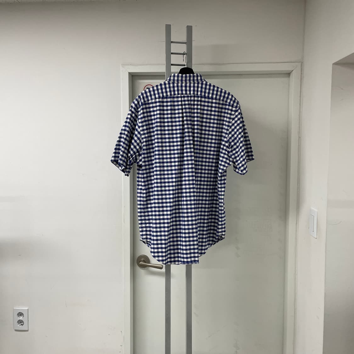 폴로 깅엄 체크 반팔 셔츠 블루 XL  상품이미지5