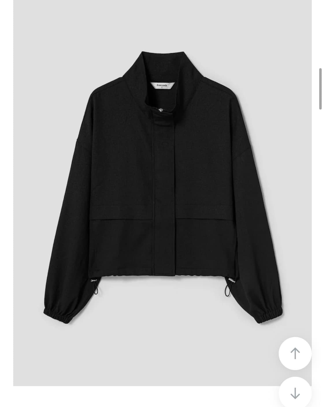 폴리 하이넥 점퍼 블랙 상품이미지1