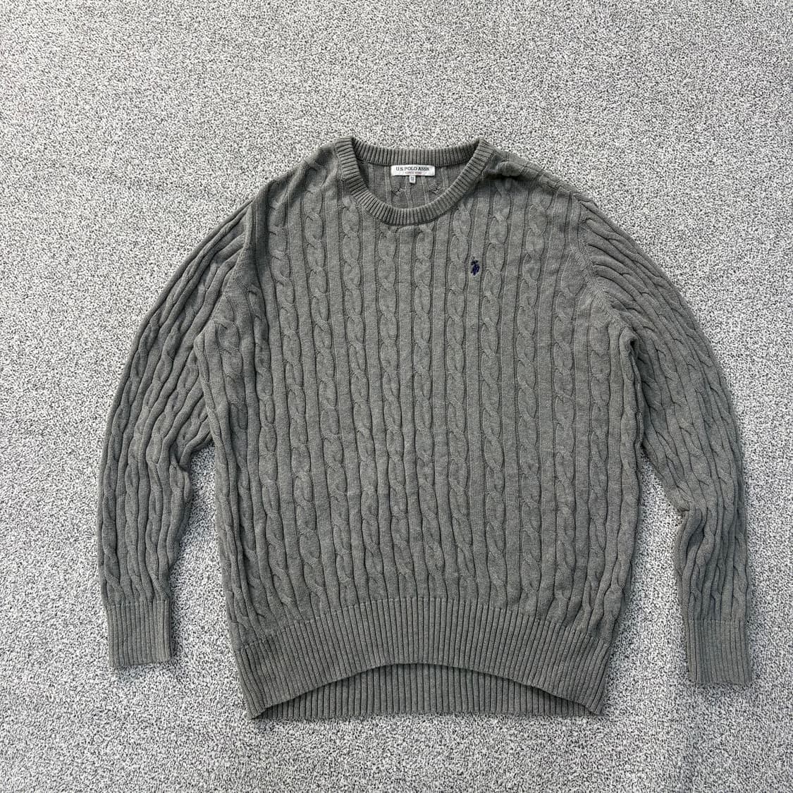 3XL US 폴로 어센 꽈배기 니트 0309J 상품이미지1