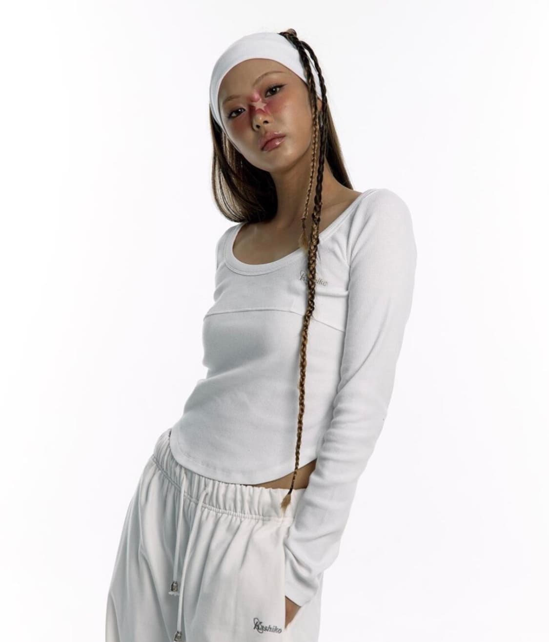 카시코 Monk Long Sleeve Top White 상품이미지5