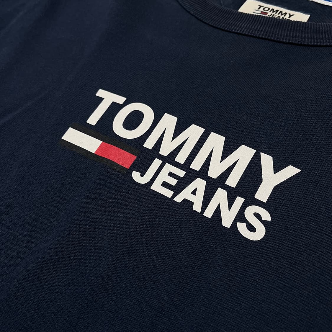 타미힐피거 진스 빅로고 코튼 라운드넥 롱슬리브 XL/105 상품이미지5