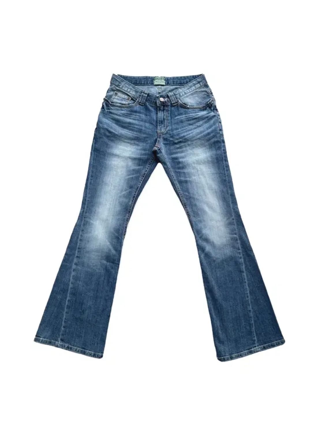 플리즈노팔로우 엔젤 로고 데님 부츠컷 상품이미지1