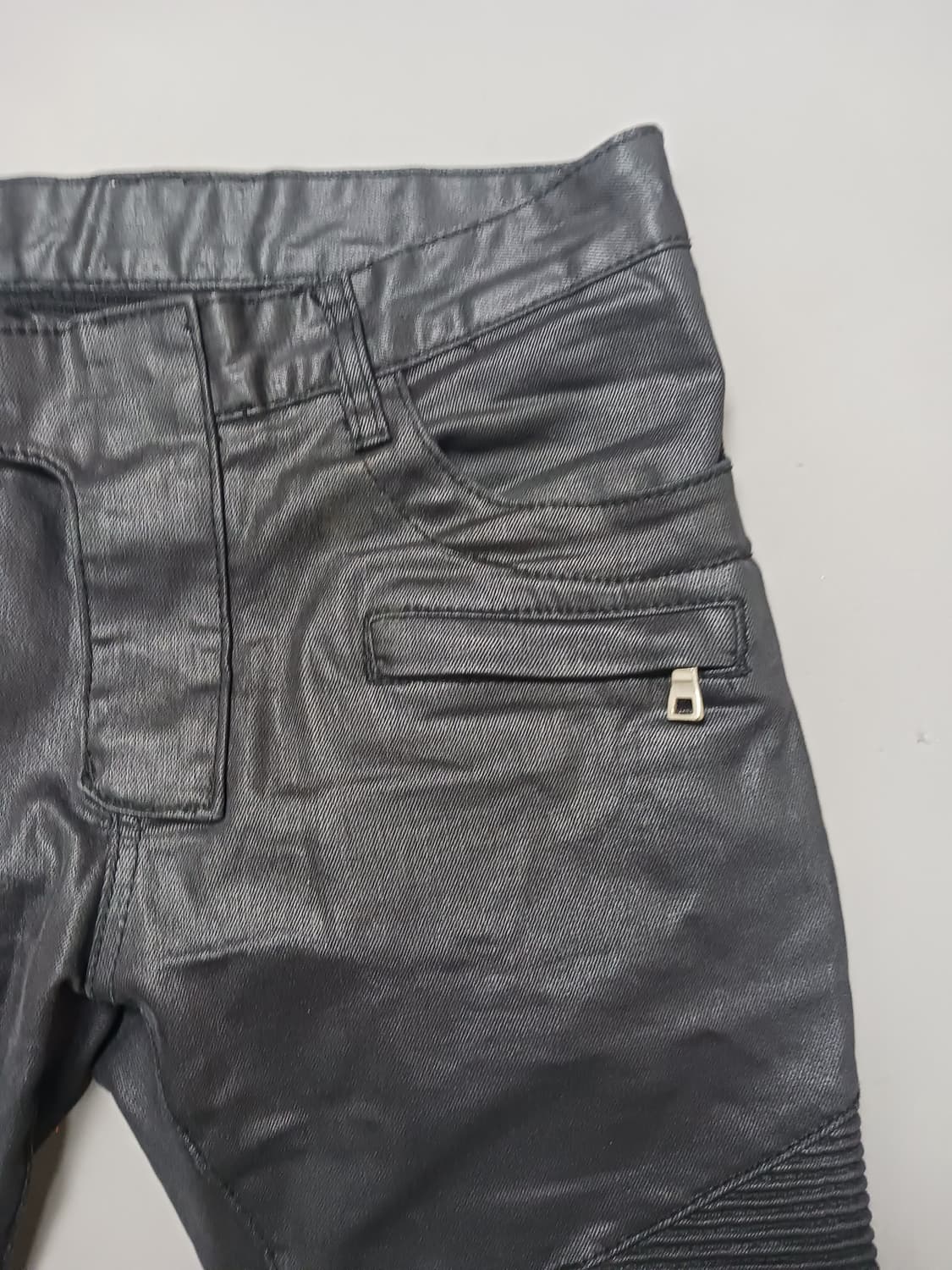 [30] 발망 블랙코팅 바이커진 청바지 상품이미지4