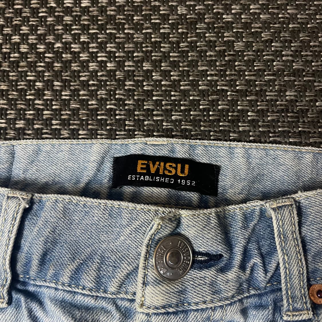 (34) 에비수 연청 데미지 슬림핏 데님 팬츠 상품이미지3