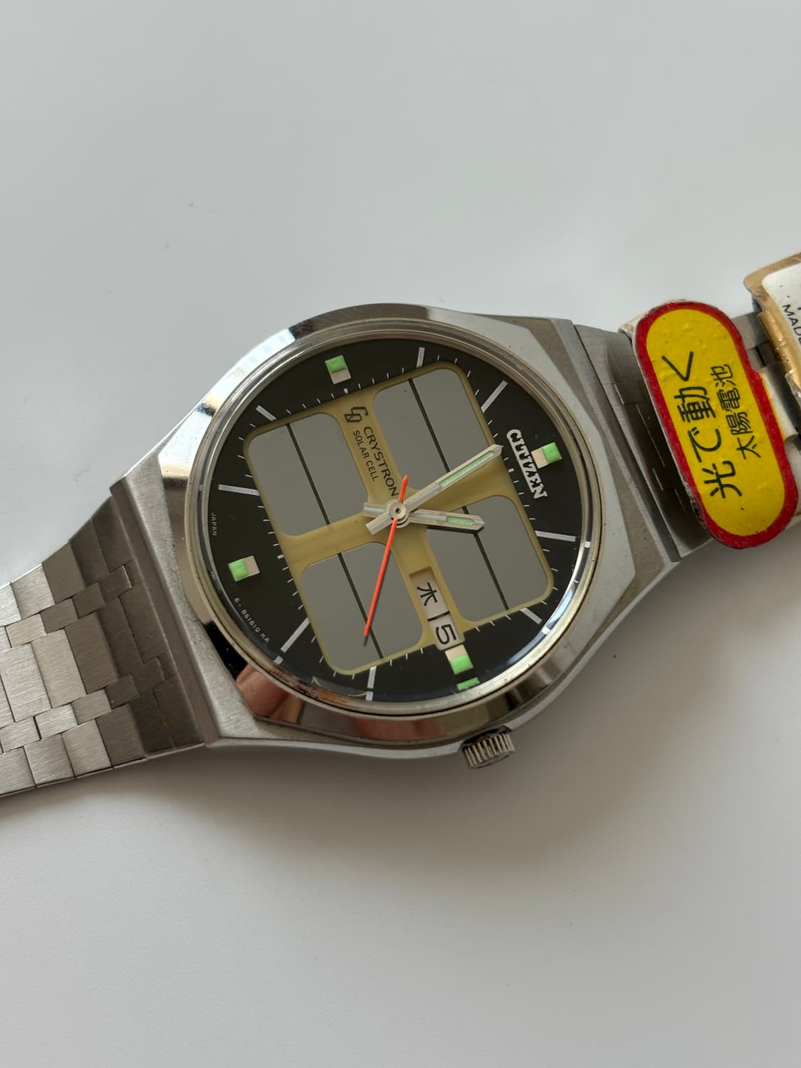 시티즌 1970년대 Crystron Solar 실버 쿼츠 남성 데드스탁 상품이미지4