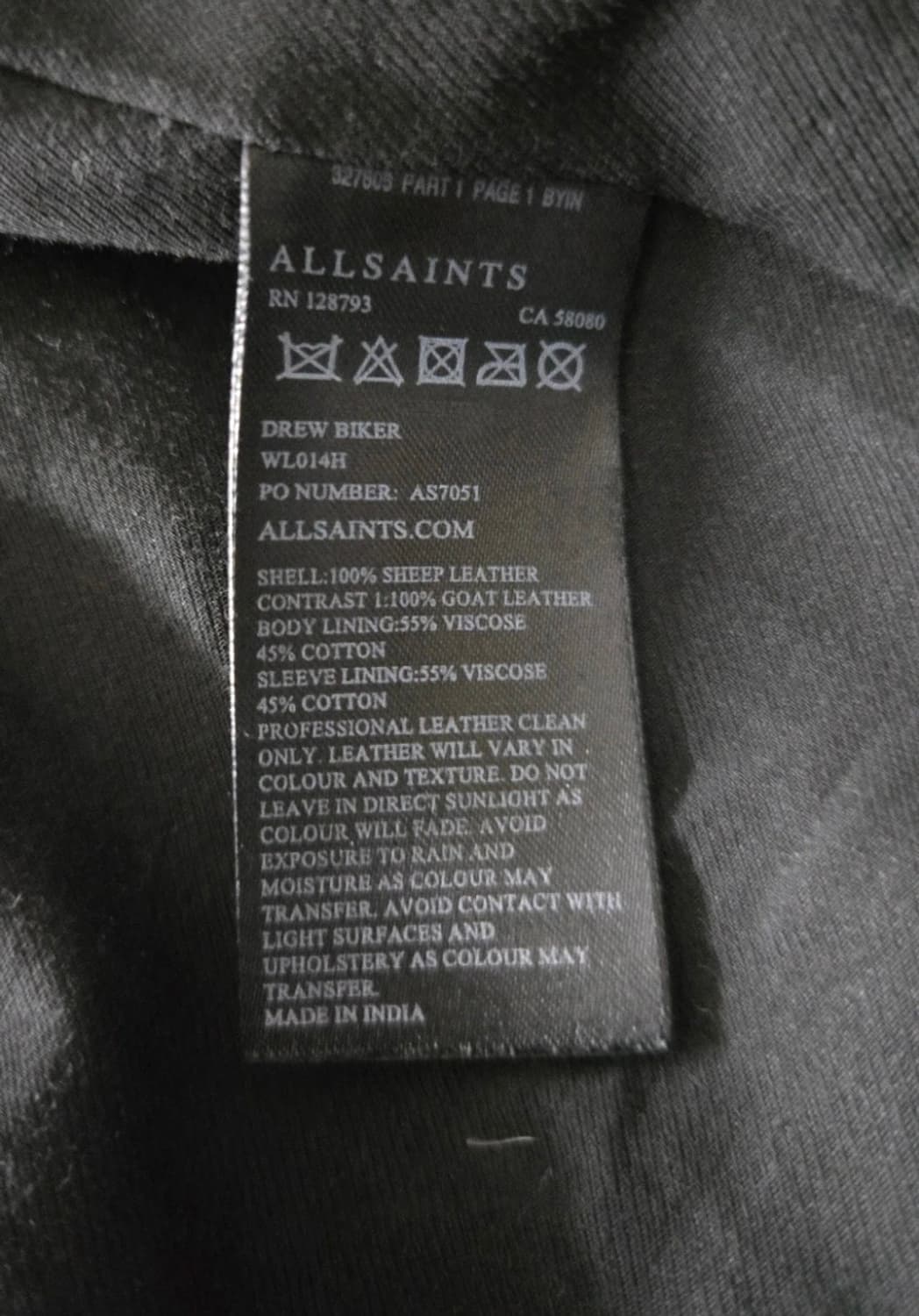 올세인츠 가죽자켓 상품이미지7