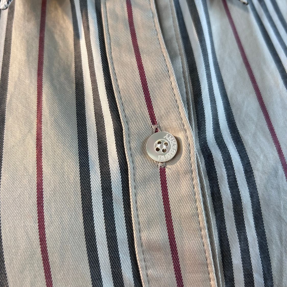Burberry Logo Embroidered Stripe Shirts 상품이미지5