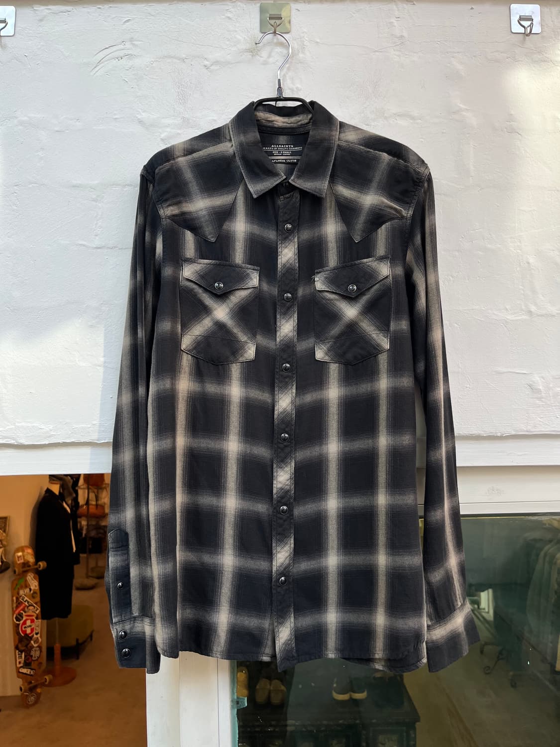 All saints Japanese Cloth 체크패턴 남방 XS 상품이미지1