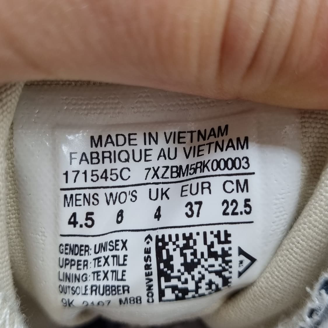 컨버스 런스타 모션 블랙 하이탑 225. 상품이미지6