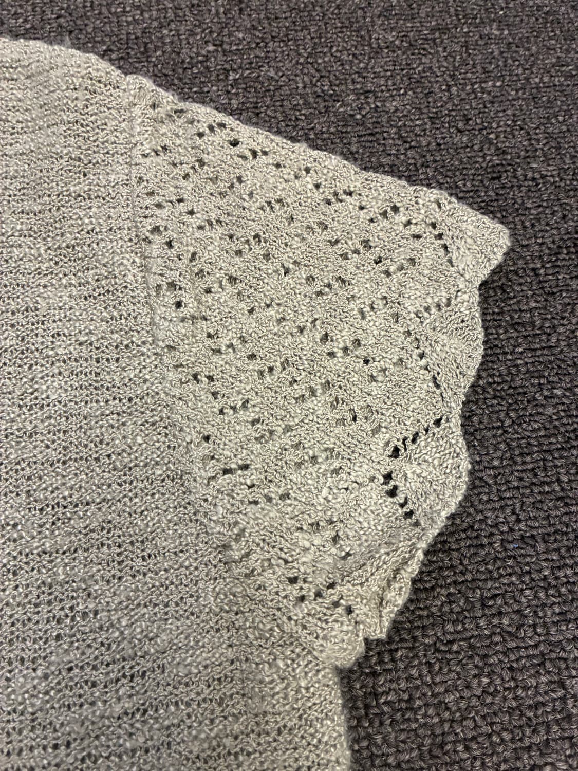 L)Japanese vintage 여성 펀칭 반팔 니트 가디건 상품이미지6