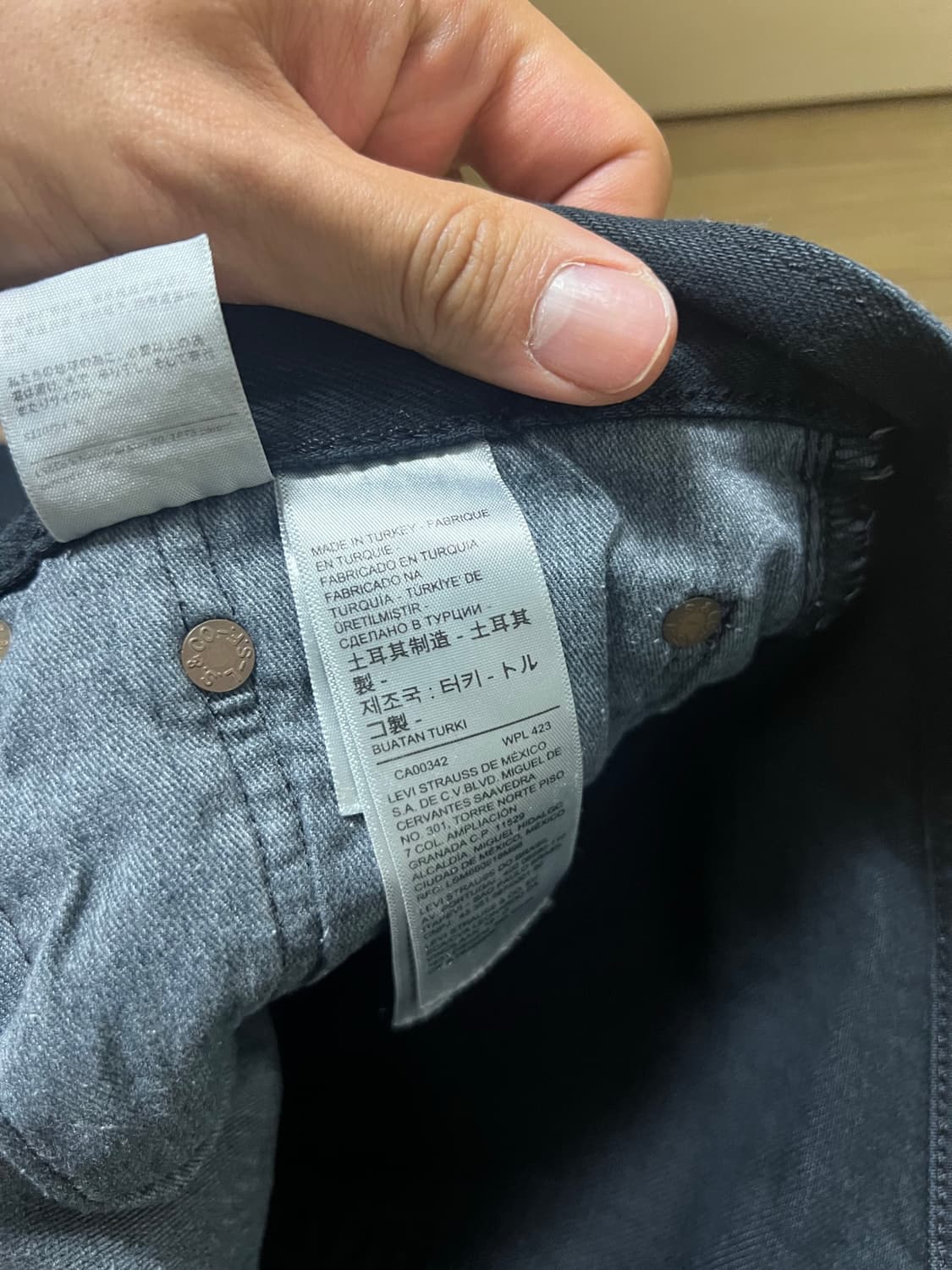 리바이스 501 빅E 블랙진 W32 L30 가죽패치 상품이미지7