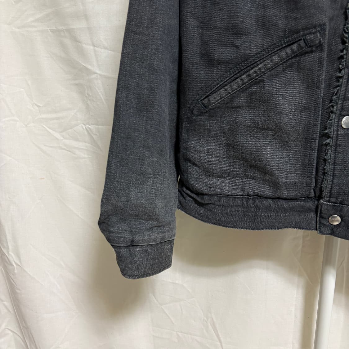 랭글러 X 빔즈 별주 레인지 코트 쉐르파 흑청 데님자켓 / M 상품이미지6