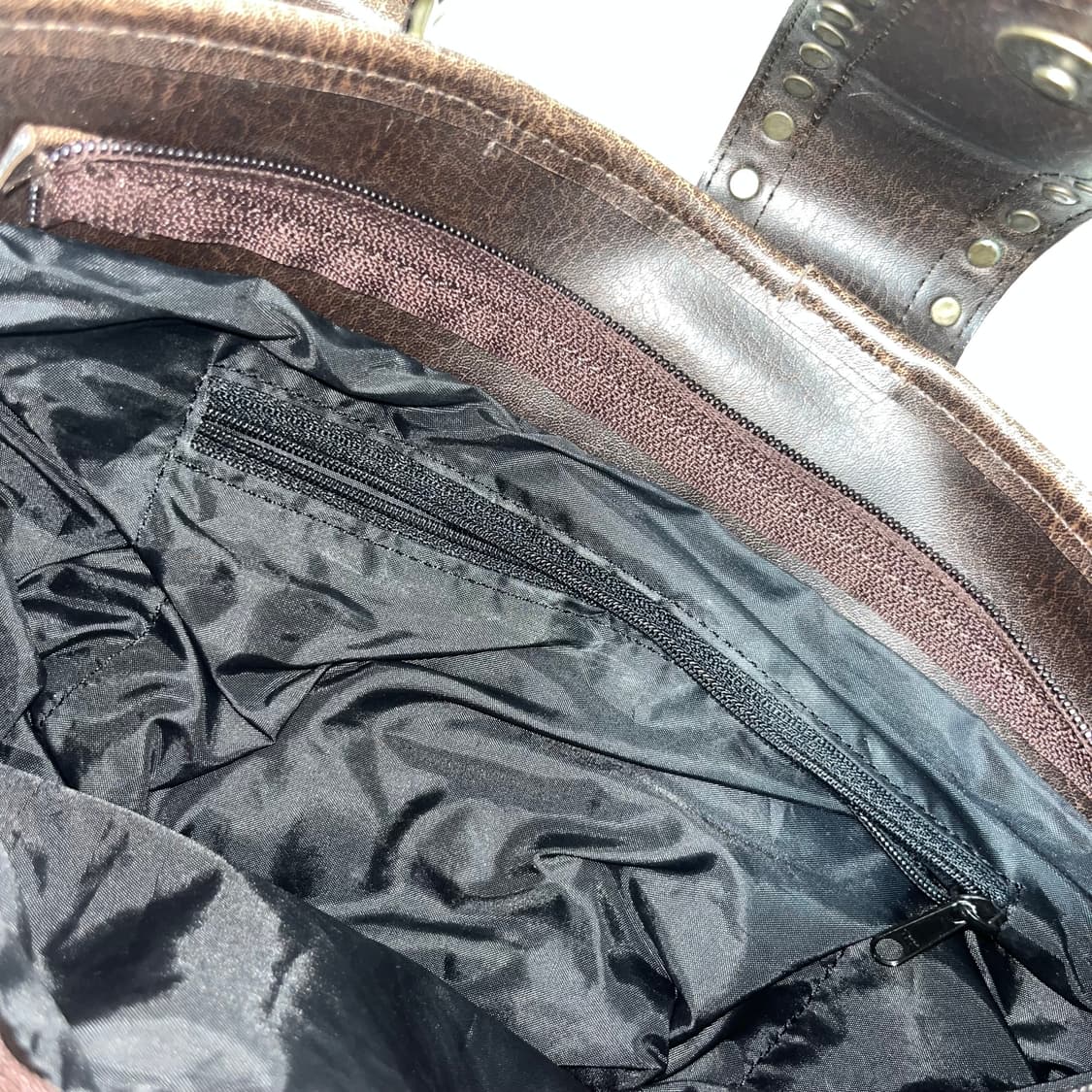 빈티지 브라운 스트라이프 숄더백 상품이미지5