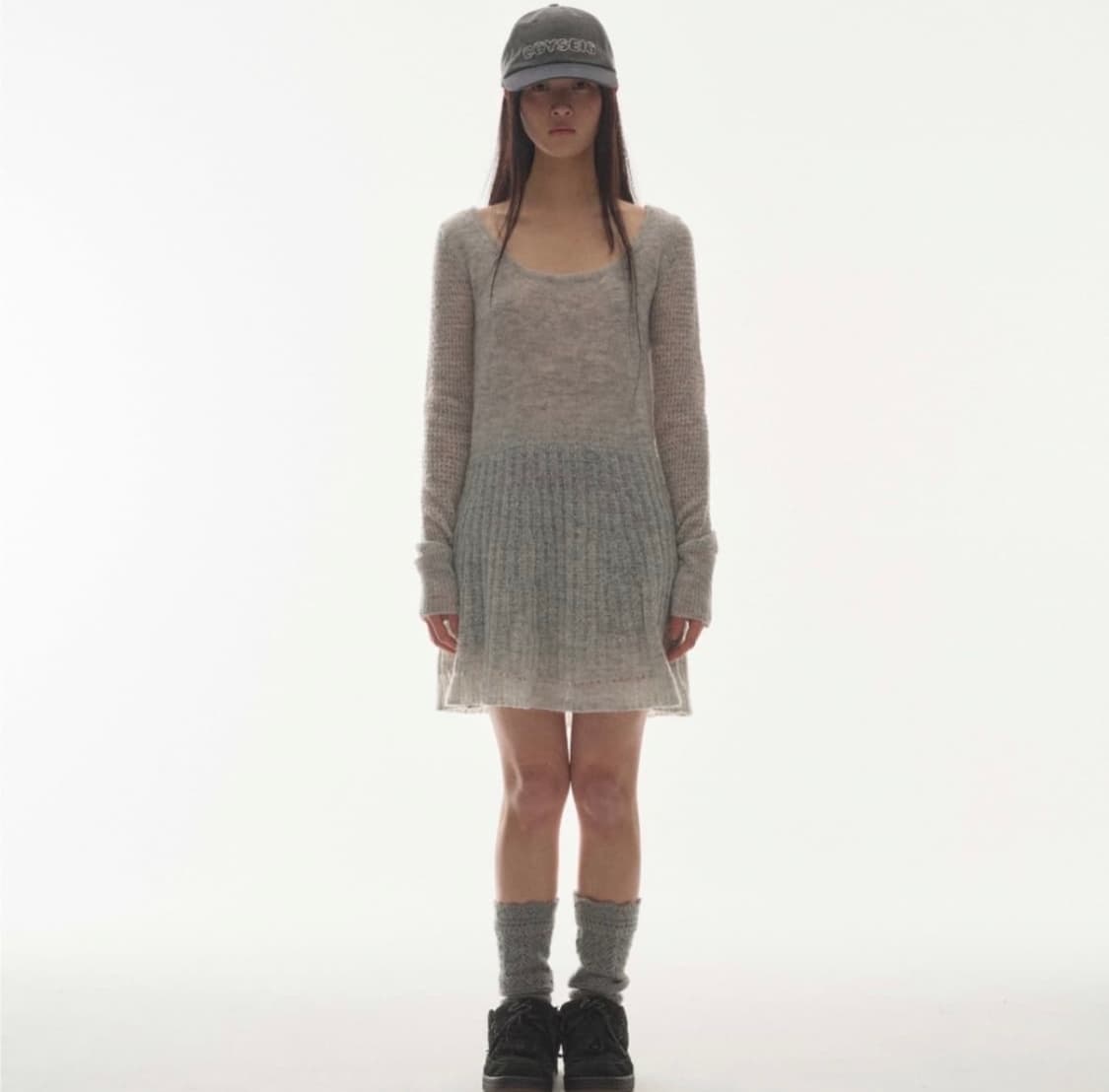 코이세이오 soft bell knit light grey 상품이미지1