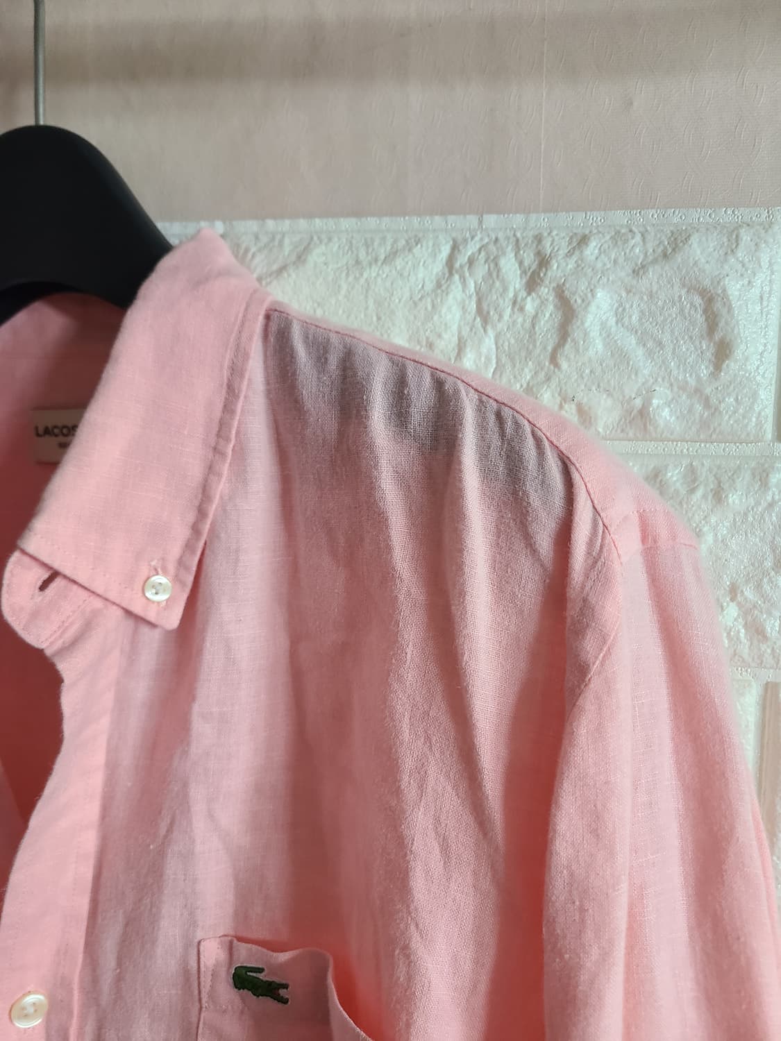 라코스테 핑크 린넨 셔츠(100) 상품이미지2